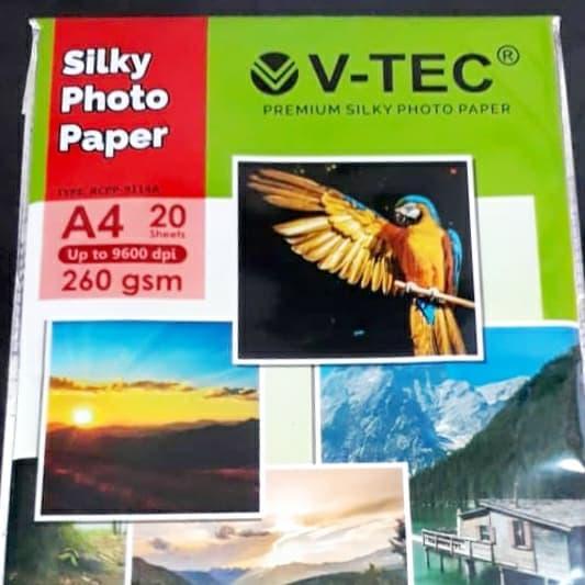 Kertas Foto Silky A4 RC Silky 260g Vtec silky Photo Paper Doff