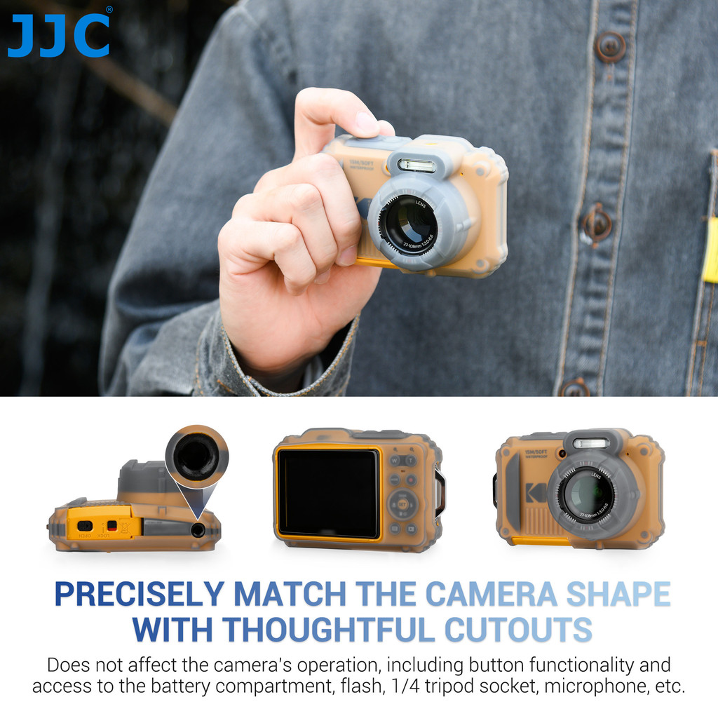 JJC Soft Silicone Case for KODAK PIXPRO WPZ2 Anti-Scratch Fit Lightweight Protective Case Kodak