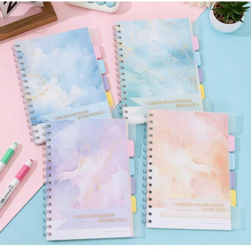 Notebook  Binder Spiral A5 Abstrak Cover Binder Tebal Index 66724