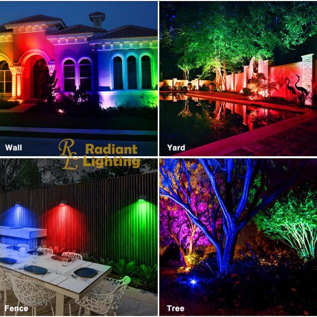 "New" Lampu Sorot RGB Outdoor Floodlight LED Tembak Warna Warni