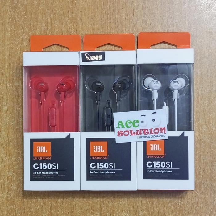 JBL C150 HANDSFREE, HANDSET, EARPHONE ORIGINAL 100% - PUTIH