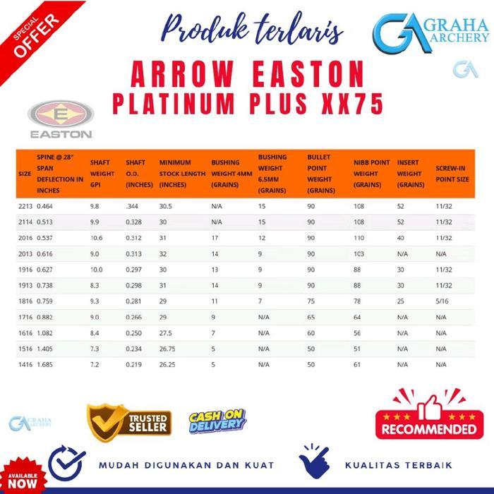 ANAK PANAH / ARROW EASTON PLATINUM SATUAN