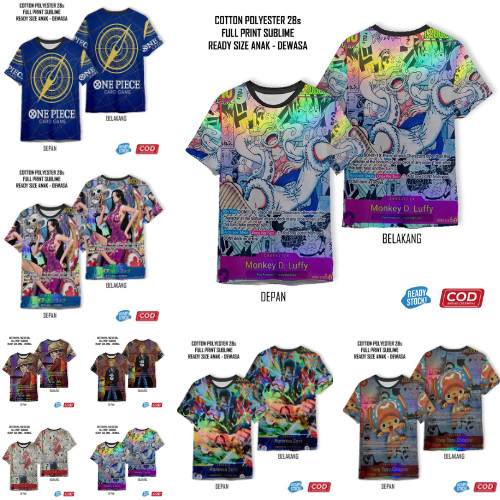 Kaos Kartu One Piece Langka Anime Monkey D Luffy Roronoa Zoro Sanji Nico Robin Nami Chopper Full Pri