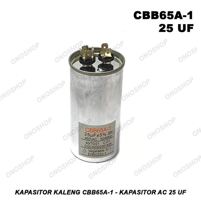 KAPASITOR KALENG CBB65A-1 - KAPASITOR AC 25 UF MURAH