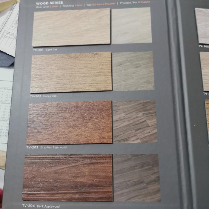 Vinyl taco flooring vinil lantai Taco 2mm lantai karet parket parquete