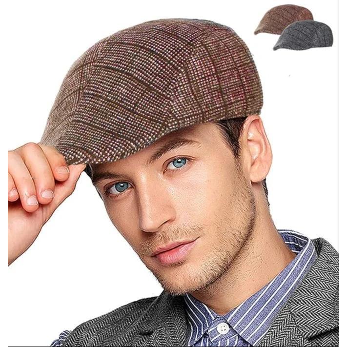 Topi Mafia Peaky Blinders Patino Karet Premium - Topi Pria Copet Newsboy Fashionable & Nyaman - All