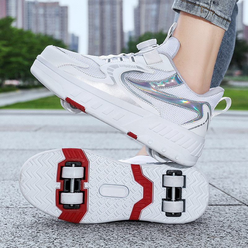 Speed Roller Skate Shoes for Kids Boys Girls Sneakers with Detachable Wheels Shoe Roller Skates
