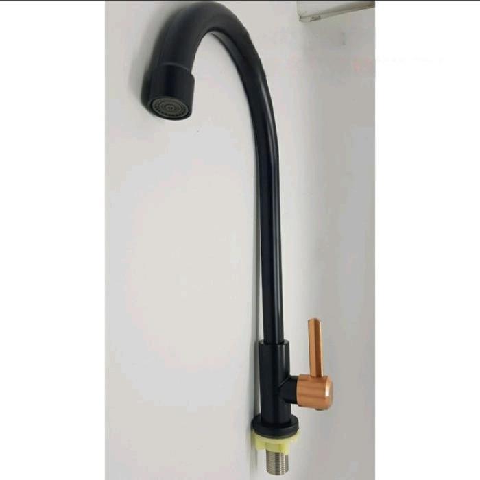 KRAN CUCI PIRING STAINLESS BLACK GOLD KRAN KITCHEN SINK PIPA HITAM