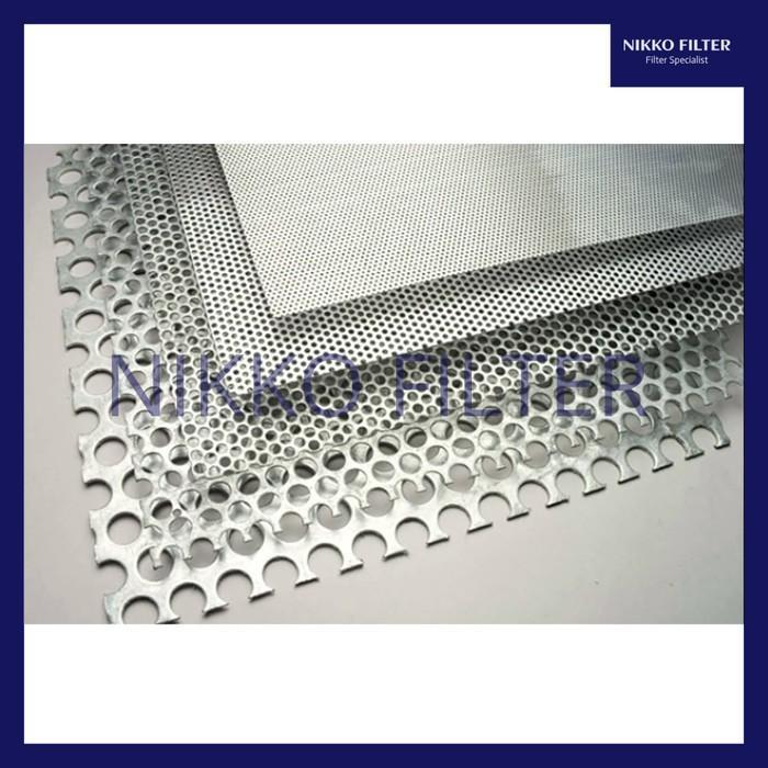 Plat Lubang Perforated SUS 304 - Tebal 0.4mm x Lubang 0.5mm - 6mm