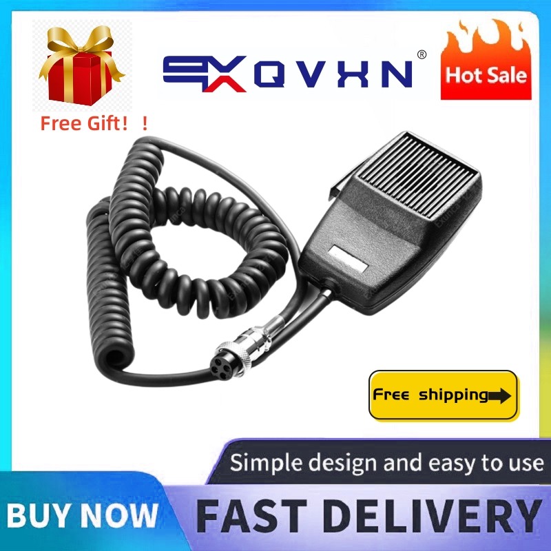 New QVXN CM4 CB Radio Speaker Mic Microphone 4 Pin for Cobra/Uniden