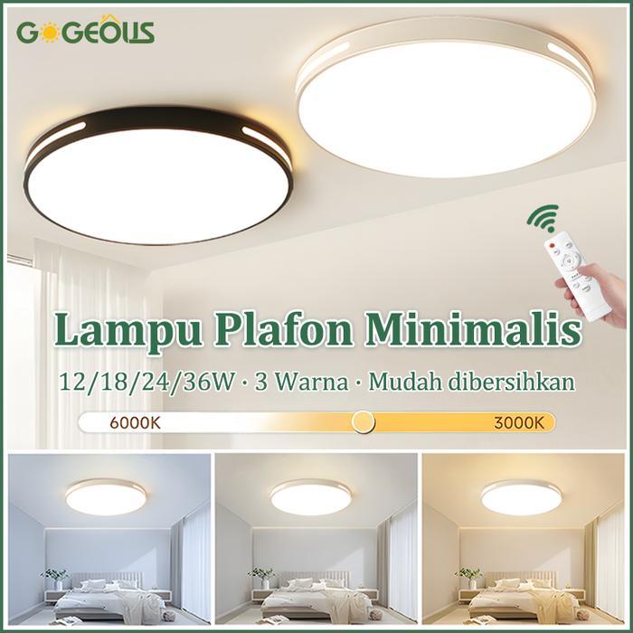 CODLampu Plafon Minimalis Modern Lorong Dekorasi Bulat Pvc 12/18/24/36 Watt 3 Warna Kecerahan Yang