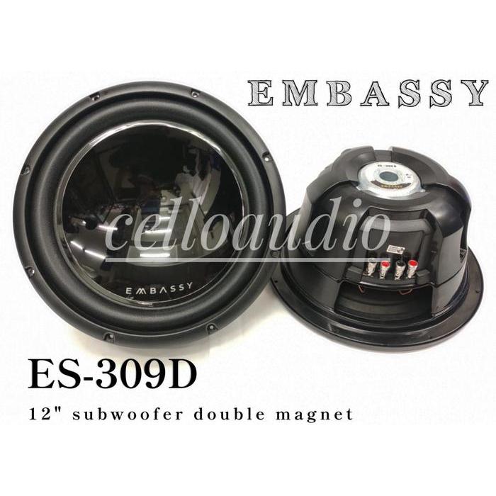 Termurah Subwoofer 12 Inch Embassy Es-309D Double Coil Embassy 12" Es 309 D