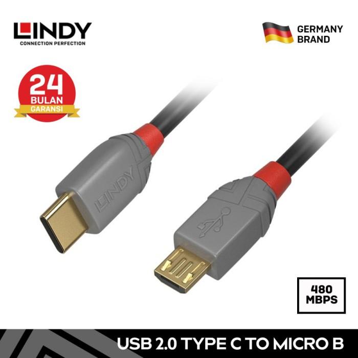 Lindy 36891 1M Kabel Usb Type C To Micro Usb Dac Cable 480Mbps Pasti Promo