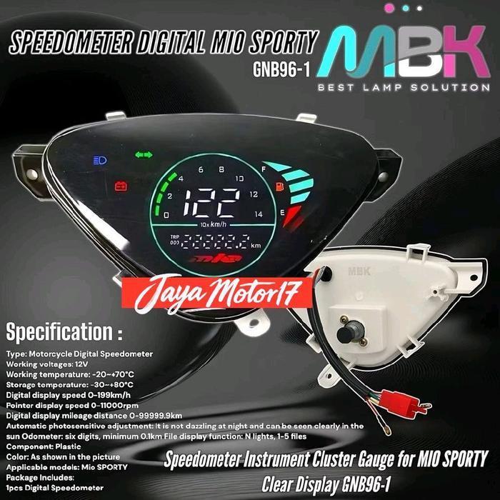 Speedometer Digital MIO SPORTY MBK Model GNB96-1 motor mio motorcycle - SumoVariasi