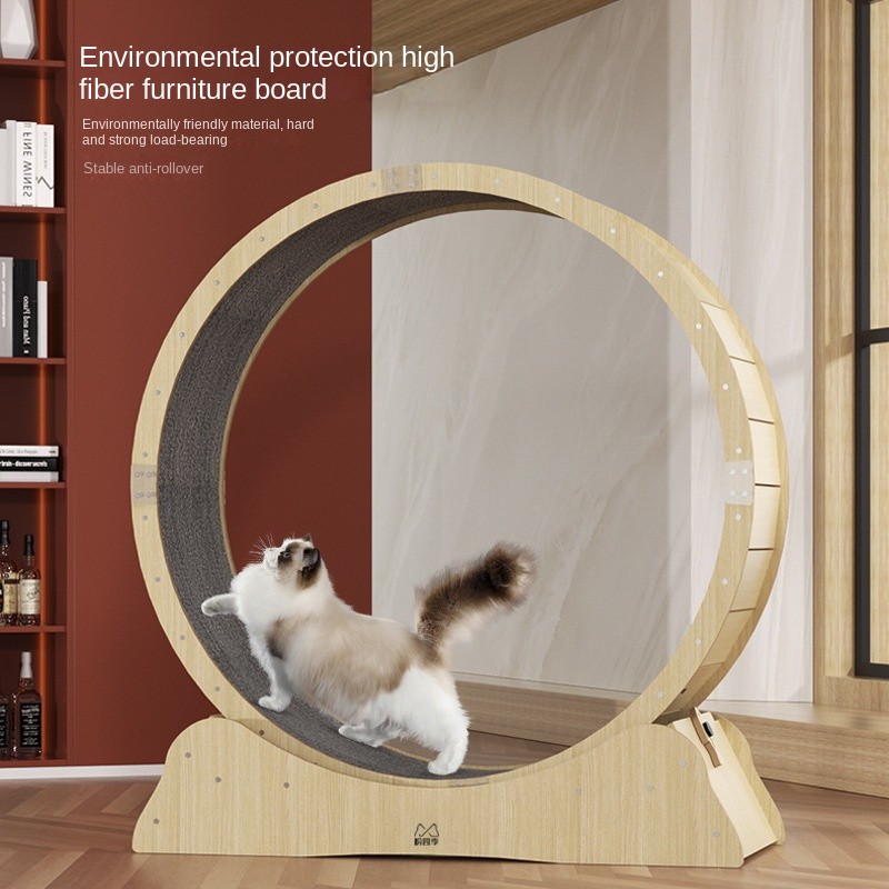 Cat Wheel Pet Dog Cat Treadmill Fitness Roller Mute Exercise Running Wheel Furniture High Fiber Boar
