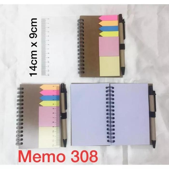 Buku Memo 308 , blocknote, notes, buku souvenir custom, memo sticky , sticky notes Kertas