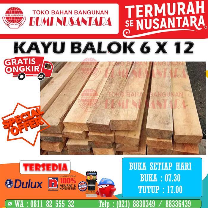 Promo Balok Kayu 6X12 4Meter Kayu Balok 6X12 Balok Super Free Ongkir Berkualitas