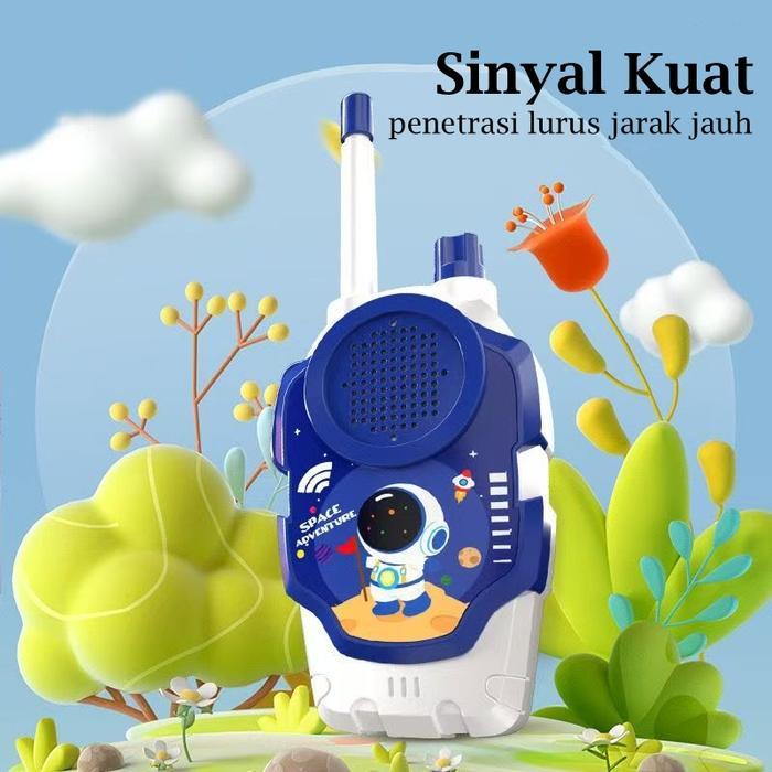Walkie Talkie Nirkabel Mainan Telepon Anak Jarak Jauh 300 Meter Edukasi Mainan Handy Talky Wireless