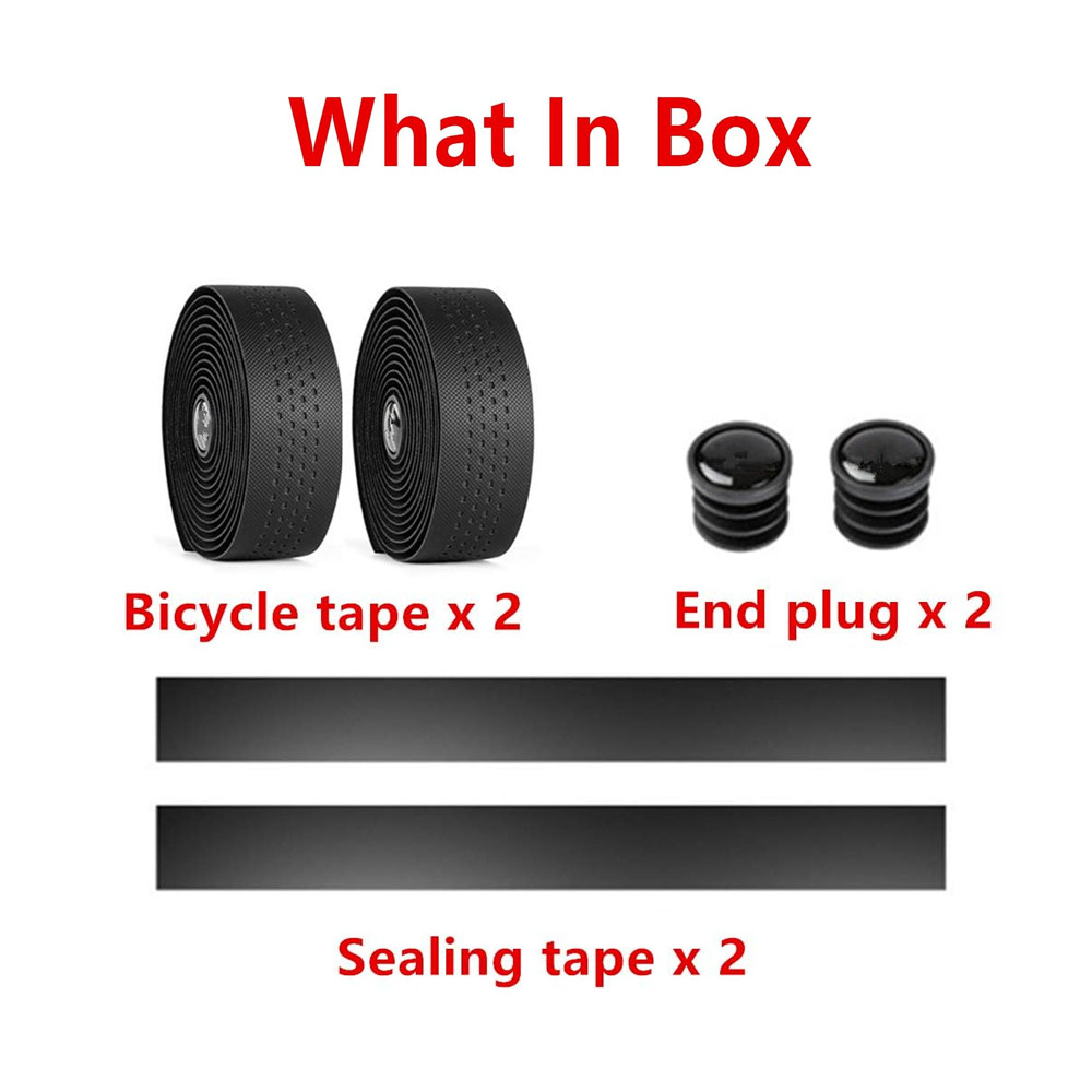 1Pair Road Bike Handlebar Tape Anti Slip Silicone Gel Handlebar Tape Shock Absorption Cycling Bar