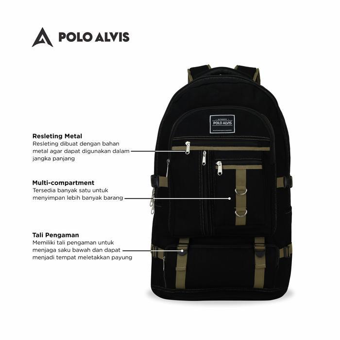 BIGSALE POLO ALVIS - SUMMIT ELGON TAS GUNUNG RANSEL BESAR MUAT BANYAK PAKAIAN COCOK UNTUK TRAVEL