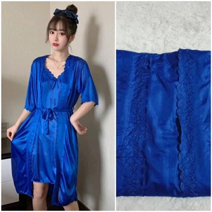 Diskon Baju tidur lingerie kimono tricot Satin New