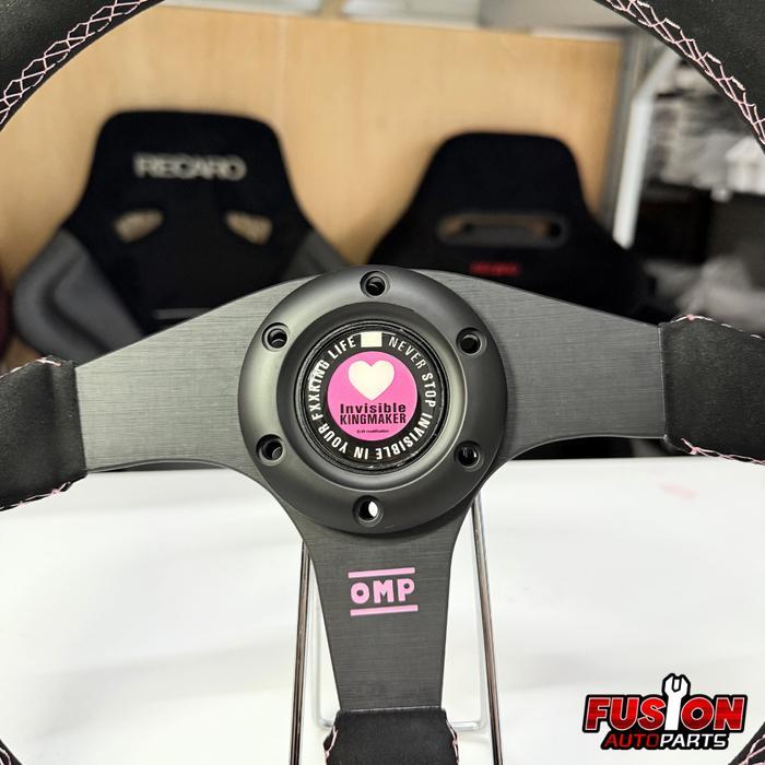 Stir Racing Omp Black Pink Suede 14 Inch Like Original Import Tbk