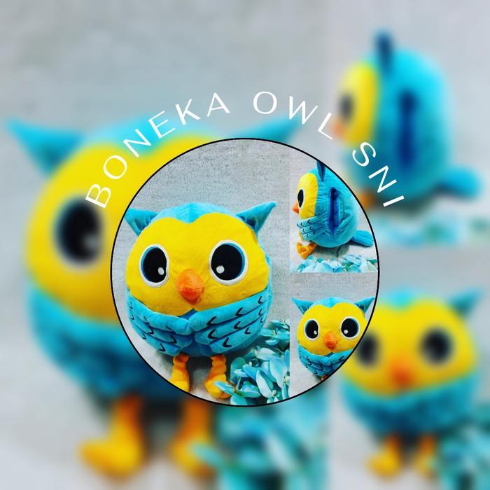 Boneka Owl Jumbo Roumang Biru