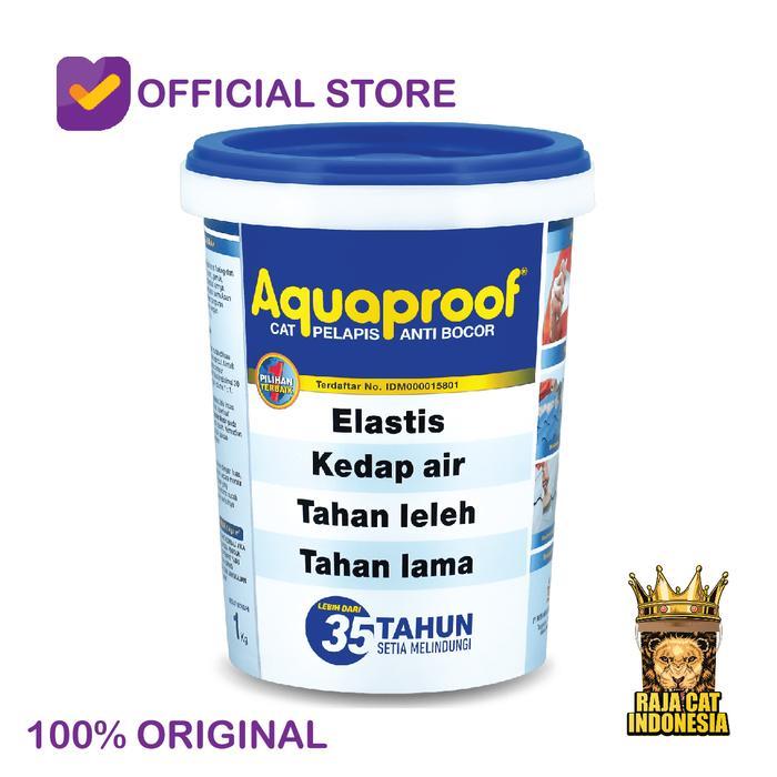 Cat Tembok Pelapis Anti Bocor Aquaproof Semua Warna 1 Kg Kaleng #Gratisongkir