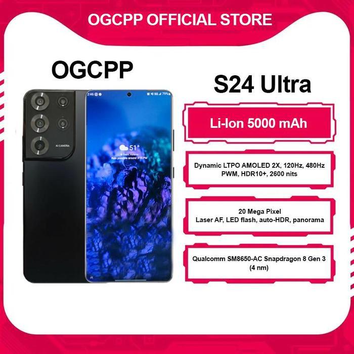bisa cod hadiah gratis new android s24 16gb/512gb 6000mah smartphone caransi 1tahun dengan kualitas