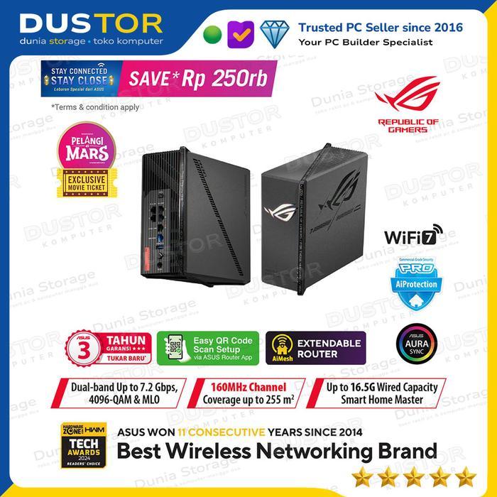 ASUS ROG Strix GS-BE7200X Dual-band WiFi 7 Gaming Router, support new 4096-QAM, 10G port, Mobile