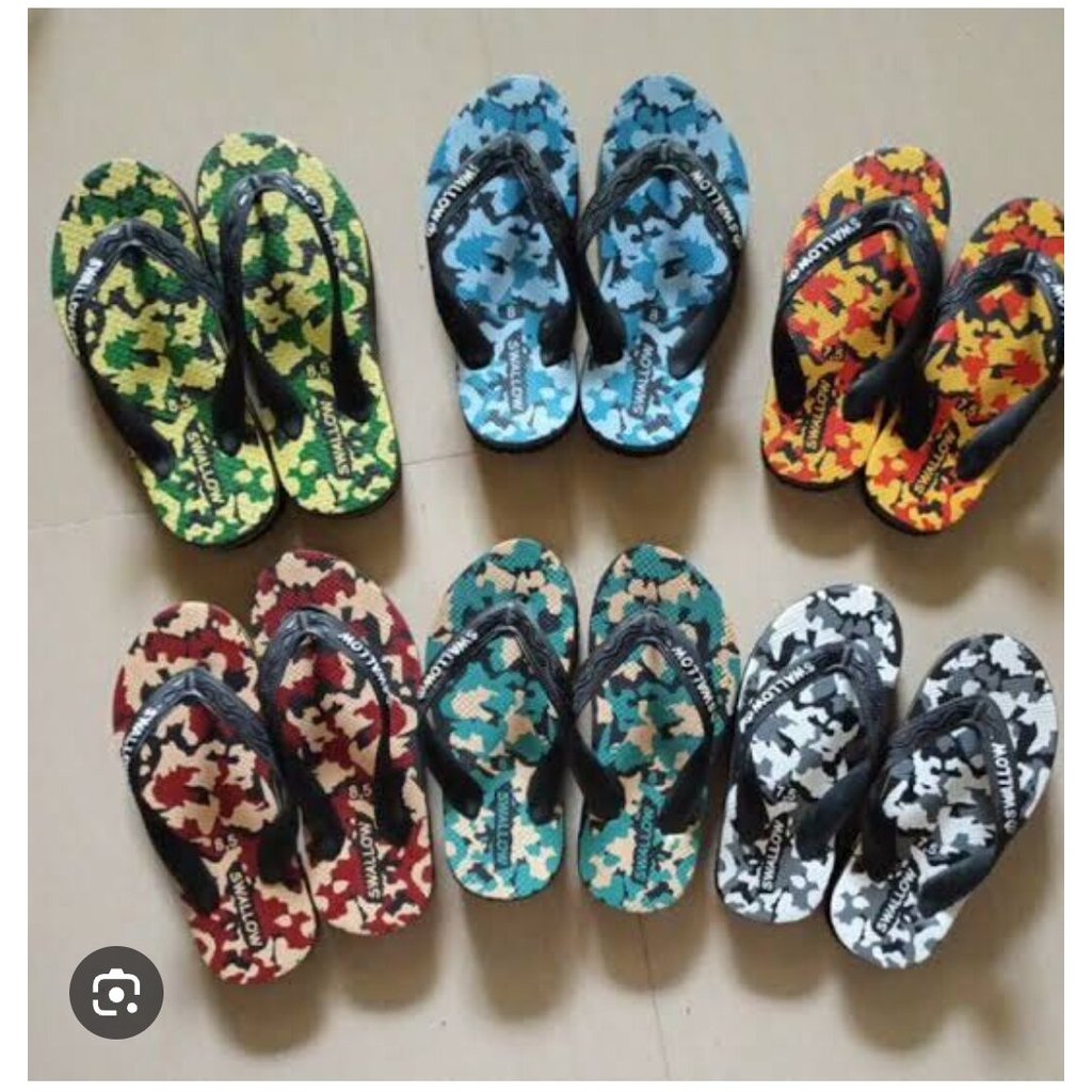 6 pasang swallow army anak, sendal jepit anak 7 7½ 8 8½
