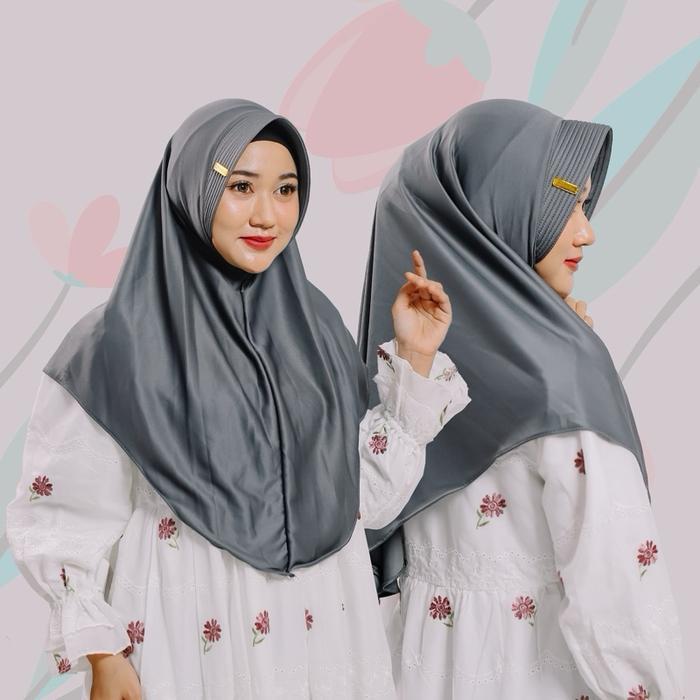 Size L Paket Grosir (100 Rb Dapat 10 Pcs) Hijab Bergo Hamidah Size L Di Lengkapi Label Akrilik Pet