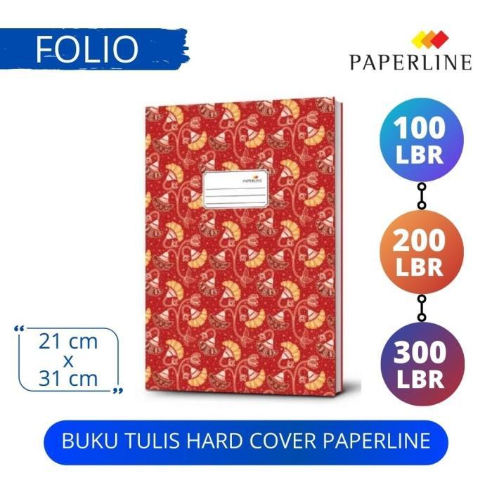 Buku Tulis Hard Cover Folio 100 lbr - PAPERLINE 