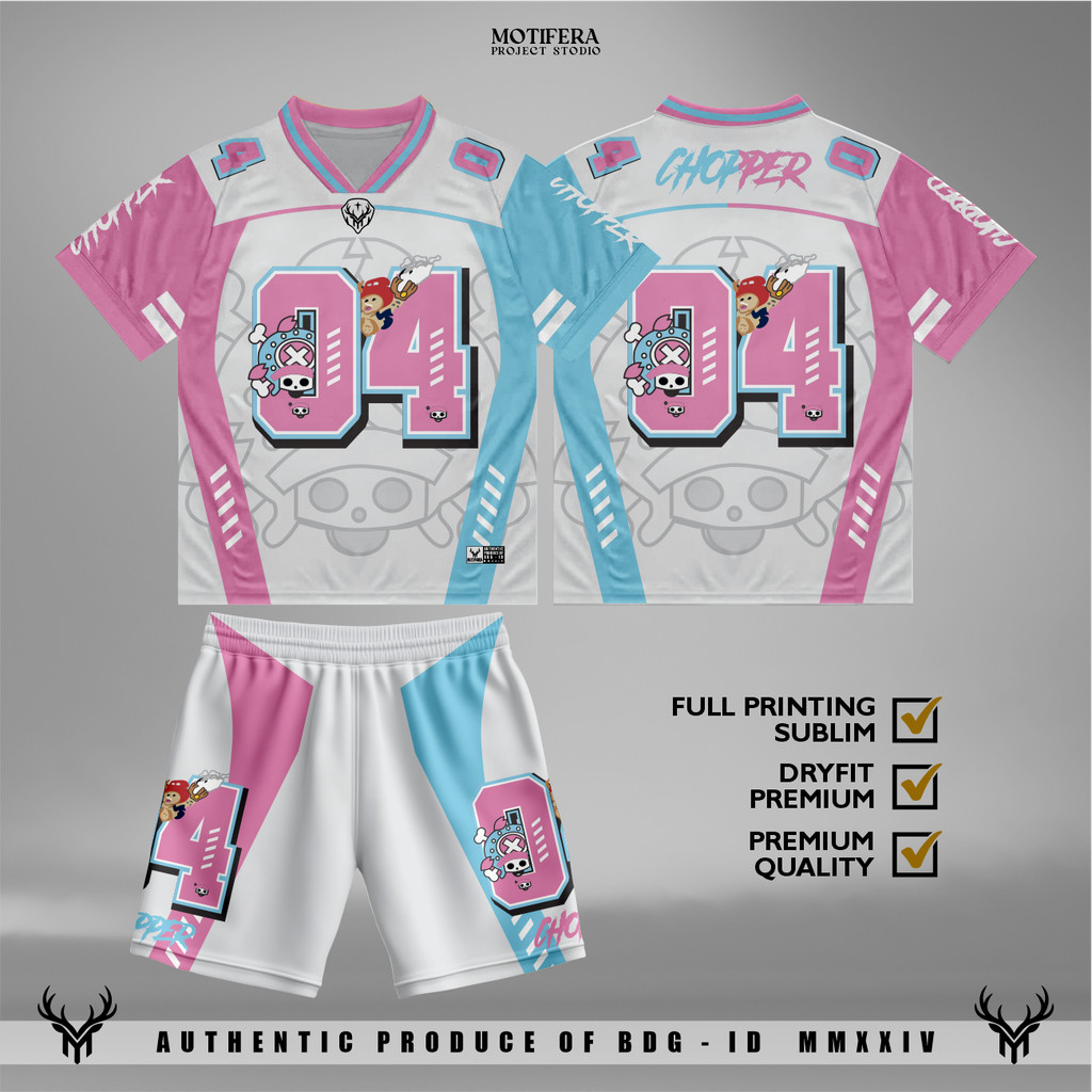 Setelan Baju Celana Jersey Chopper 04 One Piece Series 1 Anime Untuk Anak Hingga Dewasa Pria dan Wan