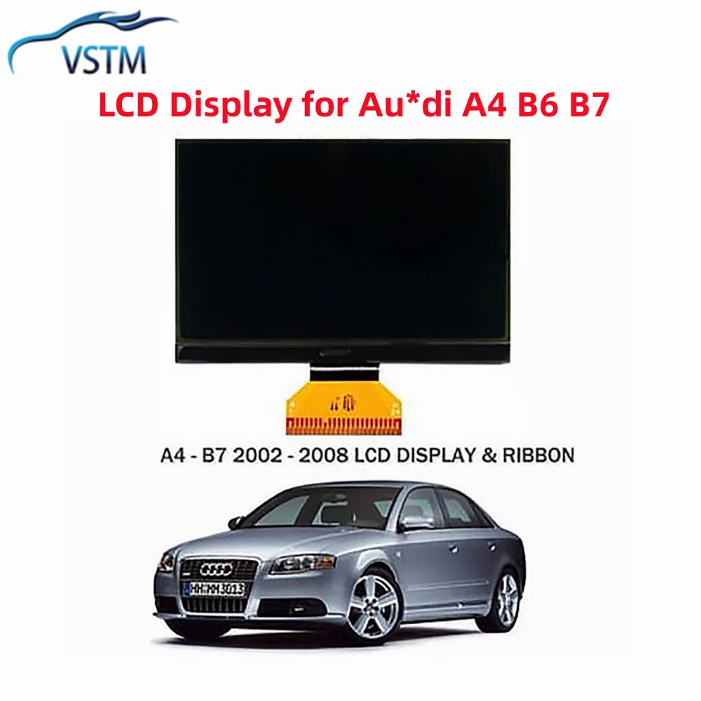 Newest LCD Display for Audi A4 B6 B7 Instrument Cluster Speedometer Screen with Short Ribbon