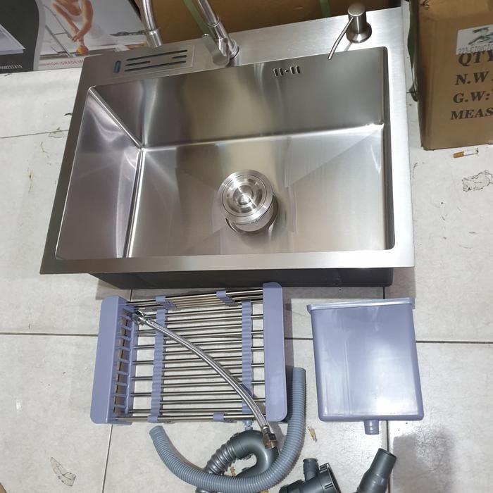 bak cuci piring thsink stainless SUS304 60X45 PAKET LENGKAP