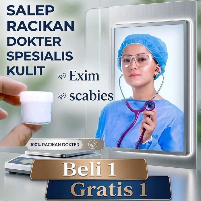 Paket Hemat BELI 1 GRATIS 1 Krim Racikan Spesialis Kulit untuk Gatal Alergi Scabies Psoriasis dan