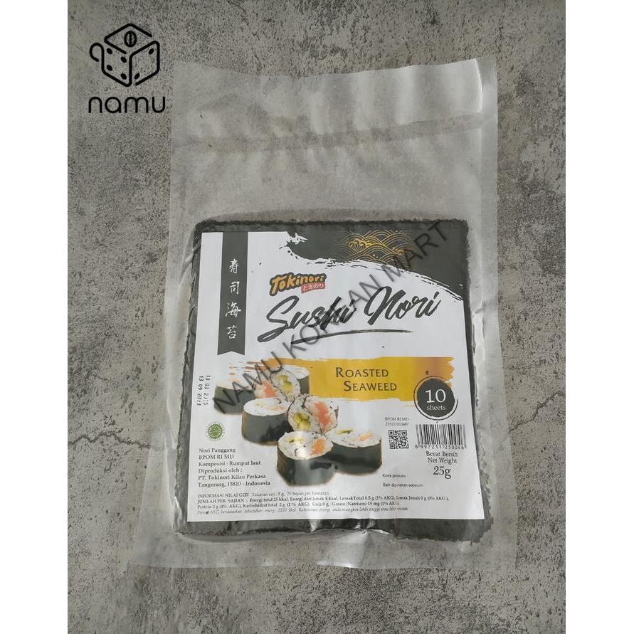 Tokinori Sushi Nori 50 Lembar / Sushi Nori 10 Lembar / Sushi Nori / Nori Lembaran / Rumput Laut