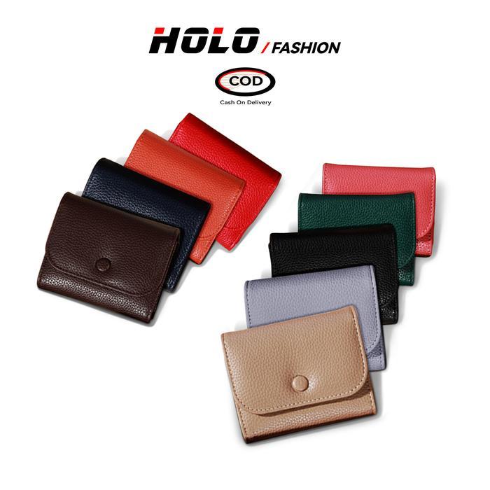 Eiger - Dompet Mini Dompet Lipat Wanita Elegan Dompet Kartu Card Holder Korean Style Model Warna