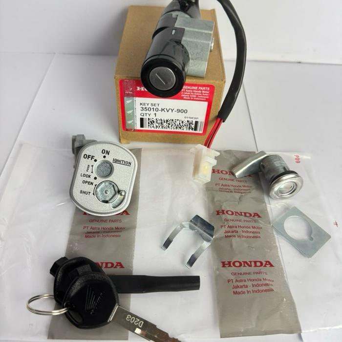 Kunci Kontak Set + Jok (KVY) Buat Motor Tahun 2008-2012 Beat Karbu, Beat Lama, Beat Old