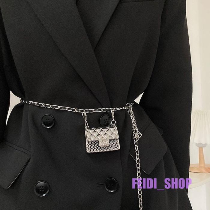 AGE FREE Feidi - Tas Slempang Wanita, Pinggang Waist Bag Metal Shoulder Small "MINI" waist bag