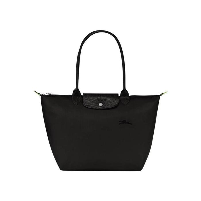 Longchamp Le Pliage Green Large Tote Bag Black