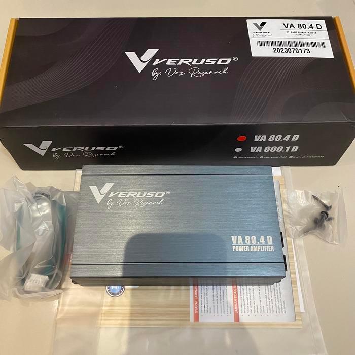 Amplifier 4 Channel Veruso 80.4 D , mini amplifier class D dengan daya 80 watt x 4 channel