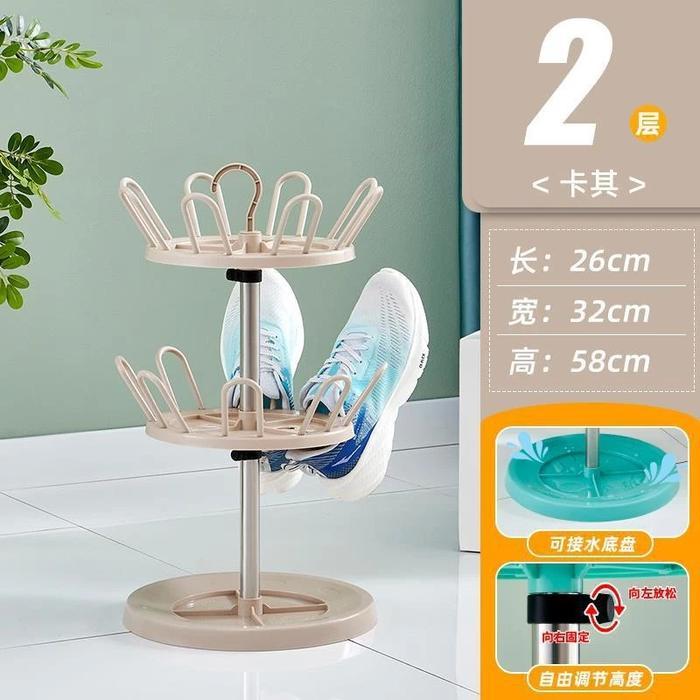 SHENAR RAK JEMURAN PENGERING SEPATU SANDAL / RAK SEPATU SANDAL GANTUNG PUTAR SUSUN TOWER/EIFFEL SHOE
