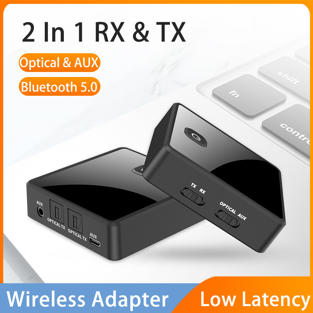 Low Latency Bluetooth Audio Transmitter Receiver 3.5mm AUX Jack Optical SPDIF Hifi Wireless Audio