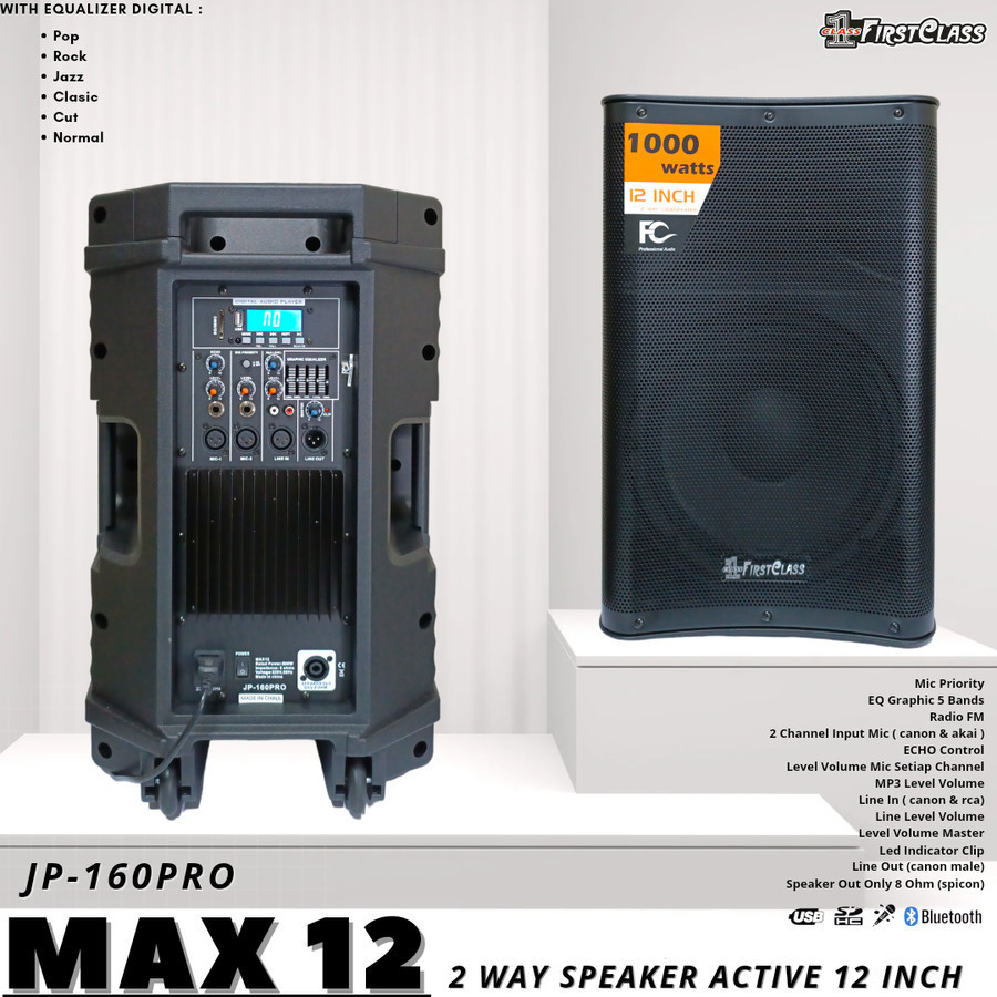 SPEAKER AKTIF FIRSTCLASS MAX 12 / MAX12 PROFESIONAL SPEAKER 12 INCH