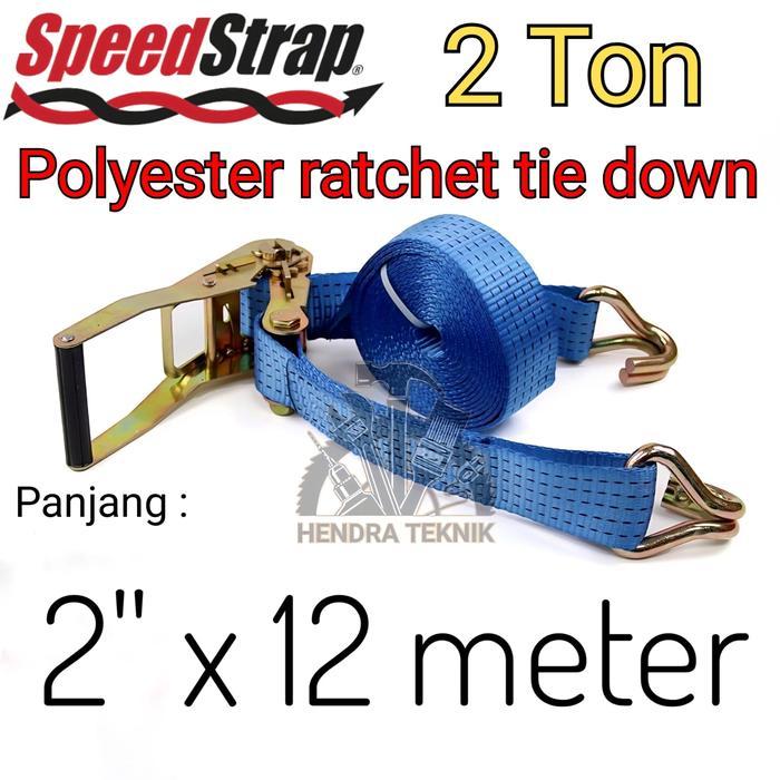 rachet tie down 5cm 12 m tali krek lashing cargo lashing 2" inch x 12 meter tali ikat barang