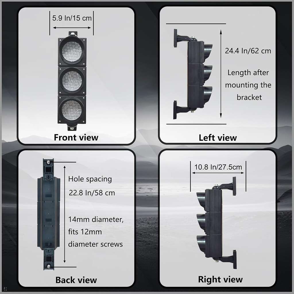 2PCS 100mm Traffic Light, Waterproof & Sunproof, Wired Button Control, High Quality for Traffic