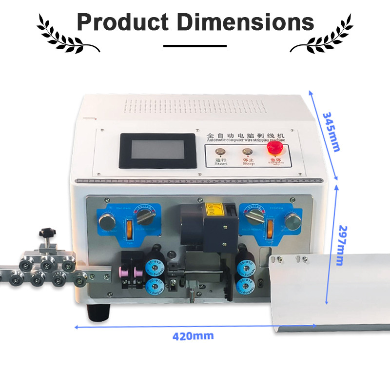 Automatic Computer Wire Stripping Machine 0.1-8.0mm (AWG36-8) Touch Screen Sheathed Cable Stripper