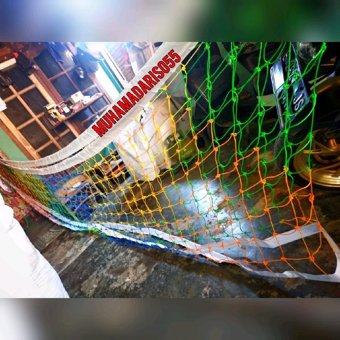 Promo Net Rainbow Mutyara Full Pita Voli Super Bagus Originality 9,5 Meter X 100 Cm Dengan Kain Atas
